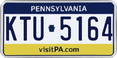 PA license plate KTU5164