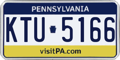 PA license plate KTU5166