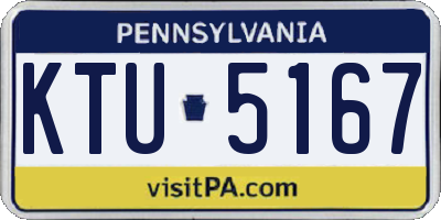 PA license plate KTU5167