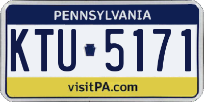 PA license plate KTU5171