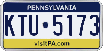PA license plate KTU5173