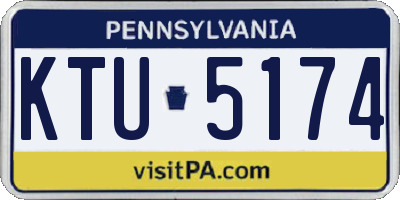 PA license plate KTU5174