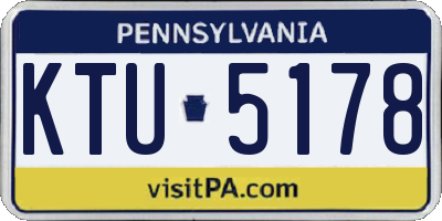 PA license plate KTU5178