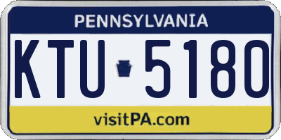 PA license plate KTU5180