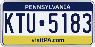PA license plate KTU5183