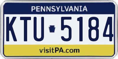 PA license plate KTU5184