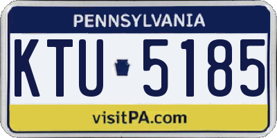 PA license plate KTU5185