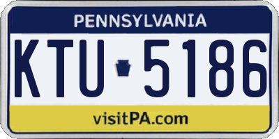 PA license plate KTU5186