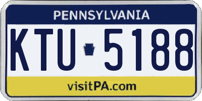 PA license plate KTU5188