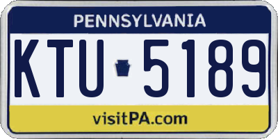 PA license plate KTU5189