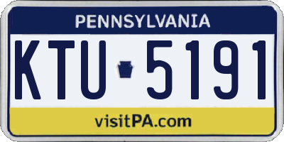 PA license plate KTU5191