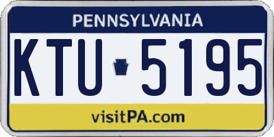 PA license plate KTU5195