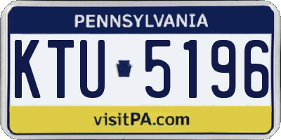 PA license plate KTU5196