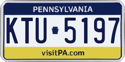 PA license plate KTU5197