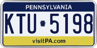 PA license plate KTU5198