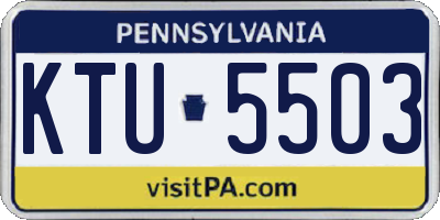 PA license plate KTU5503