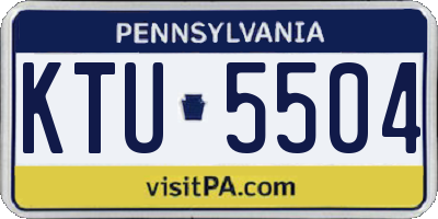 PA license plate KTU5504