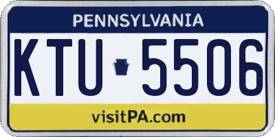 PA license plate KTU5506