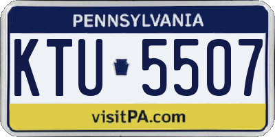 PA license plate KTU5507