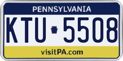 PA license plate KTU5508