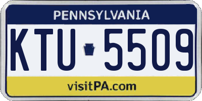 PA license plate KTU5509