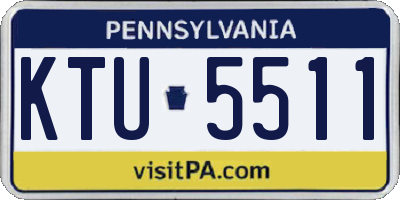 PA license plate KTU5511