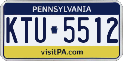 PA license plate KTU5512