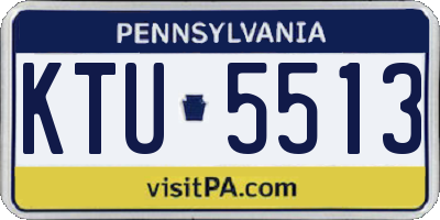 PA license plate KTU5513