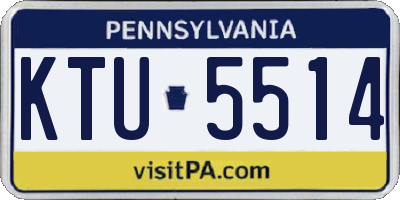 PA license plate KTU5514