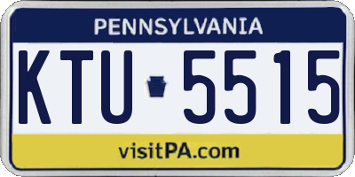 PA license plate KTU5515