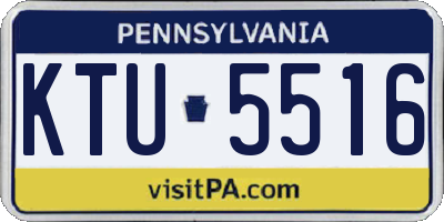 PA license plate KTU5516