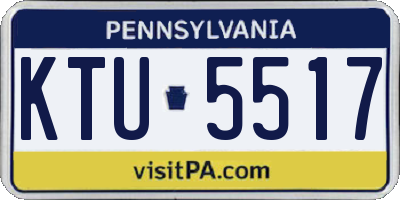 PA license plate KTU5517