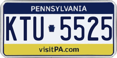 PA license plate KTU5525