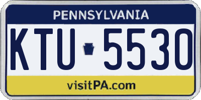 PA license plate KTU5530