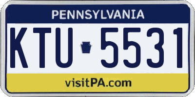 PA license plate KTU5531