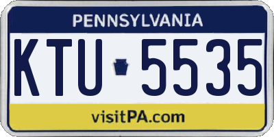 PA license plate KTU5535
