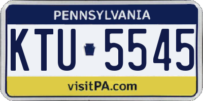 PA license plate KTU5545