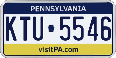 PA license plate KTU5546