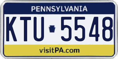 PA license plate KTU5548