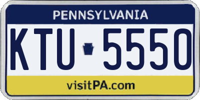 PA license plate KTU5550