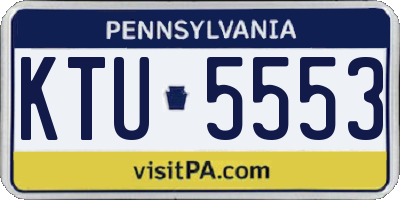 PA license plate KTU5553