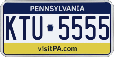 PA license plate KTU5555