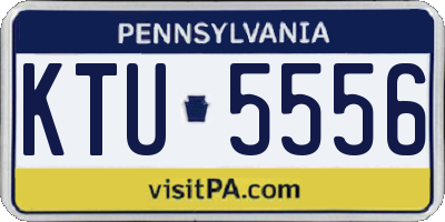 PA license plate KTU5556