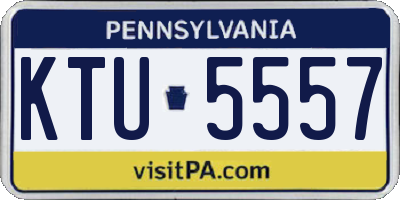 PA license plate KTU5557