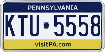 PA license plate KTU5558