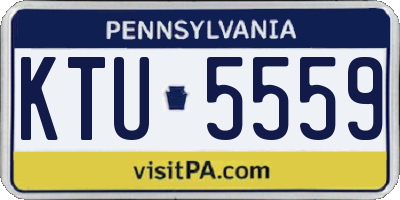 PA license plate KTU5559