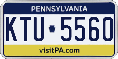PA license plate KTU5560