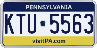 PA license plate KTU5563