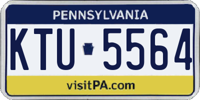 PA license plate KTU5564
