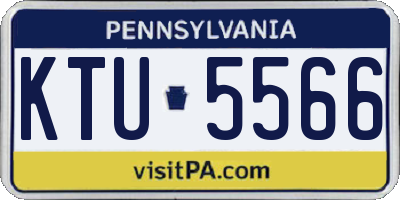PA license plate KTU5566
